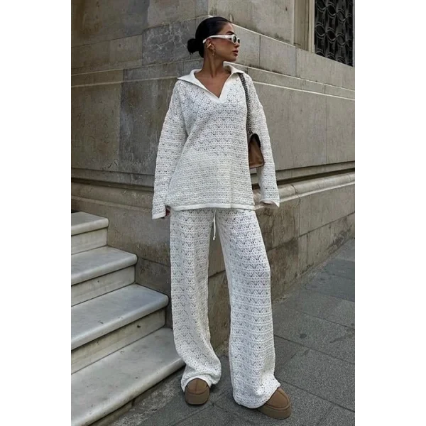 Nolan Regular Ajurlu Pantolon Takım 9885