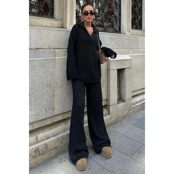 Nolan Regular Ajurlu Pantolon Takım 9885