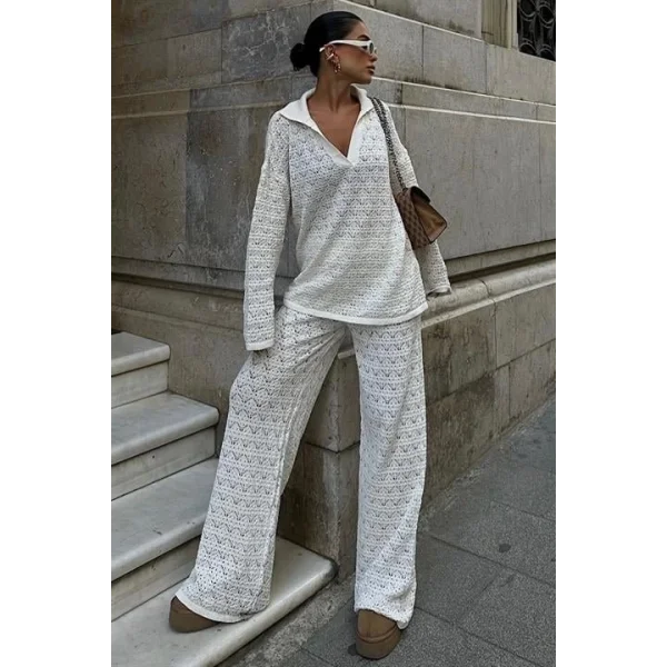 Nolan Regular Ajurlu Pantolon Takım 9885