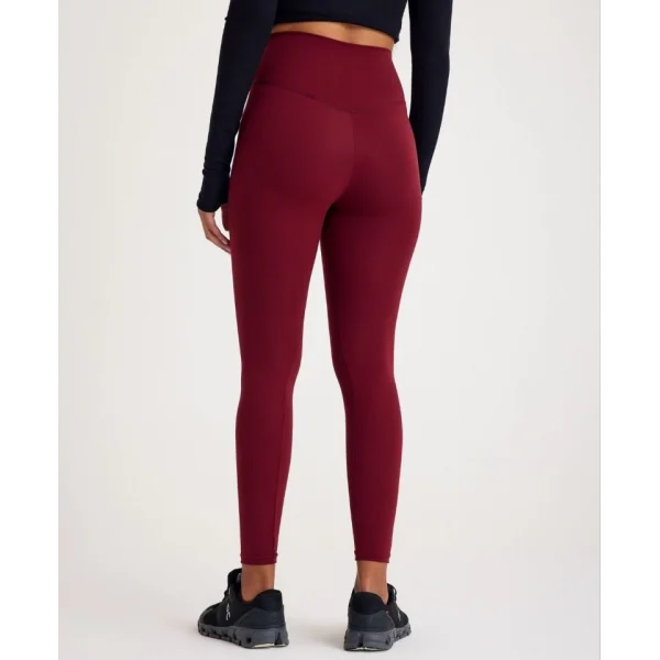 Nonofit Yüksek Bel Düz porcu Tayt  Bordo