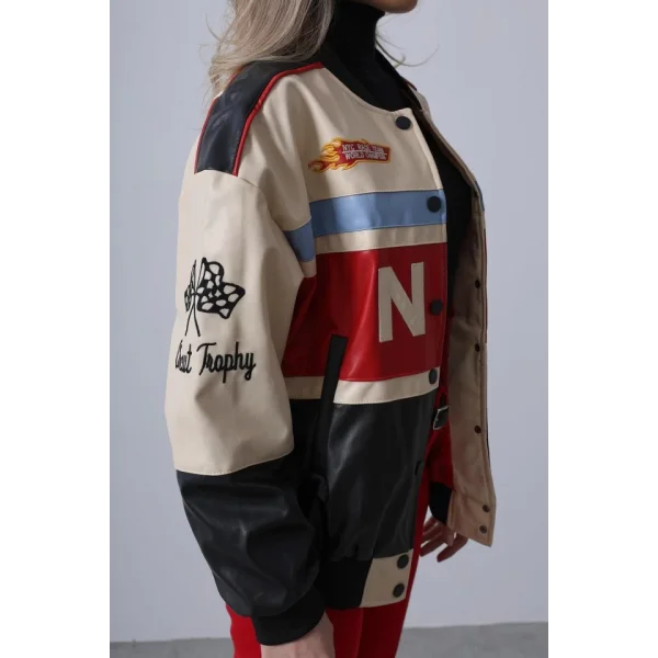 Nyc Biker Ceket  iyahKırmızıBejavi