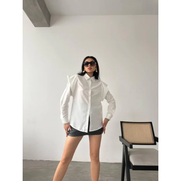 Omuz Tasarım Detaylı Gömlek