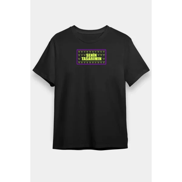 Ön 24/1 Düz Oversize T-shirt - Siyah