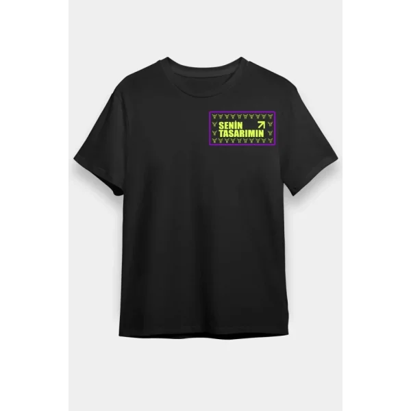 Ön 24/1 Düz Oversize T-shirt - Siyah