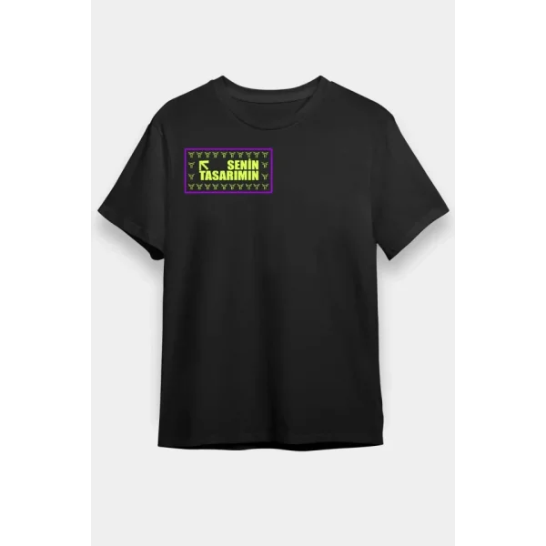 Ön 24/1 Düz Oversize T-shirt - Siyah