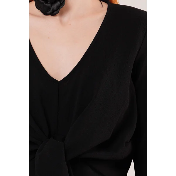 Ön Bağlamalı Volan Kol iyah Bluz