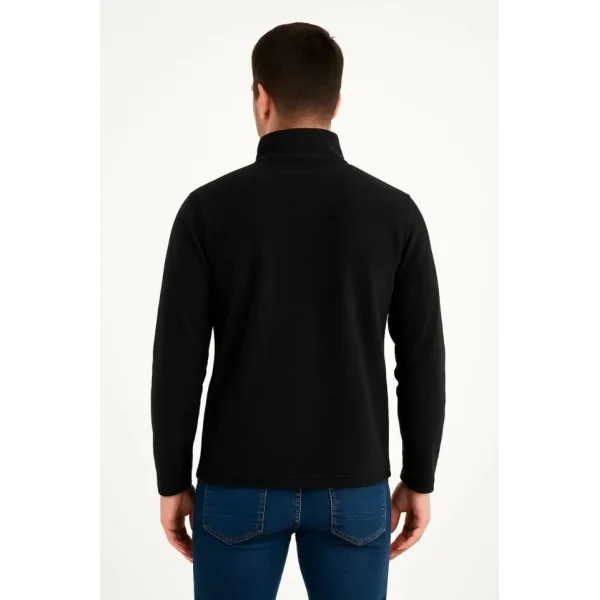 Ön Polar Kazak Dik Yaka - Siyah