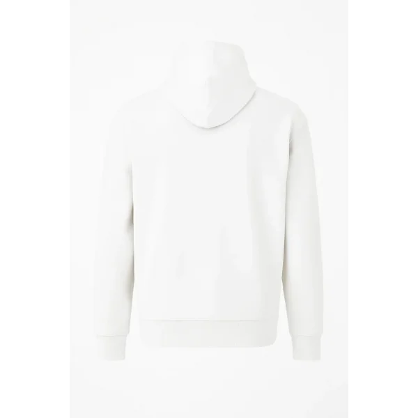 Ön Tam Fermuarlı Kapüşonlu SweatShirt - Beyaz