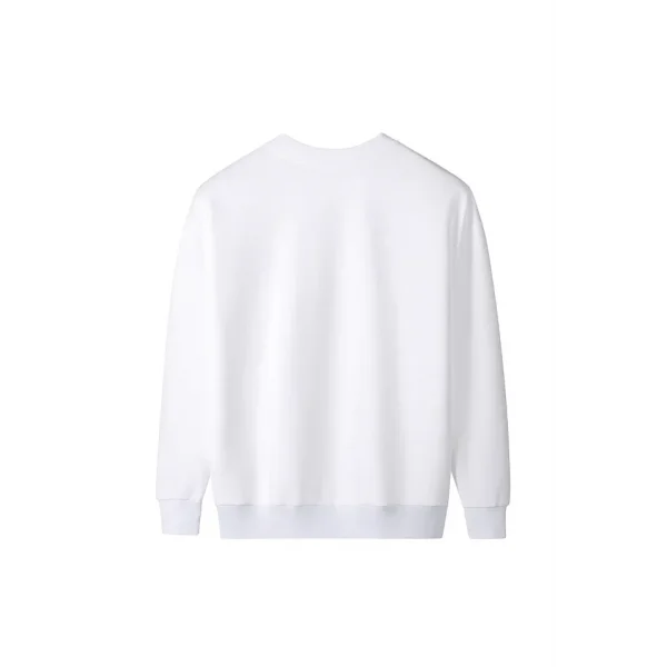 Ön Üç İplik Biskilet Yaka Sweatshirt - Beyaz