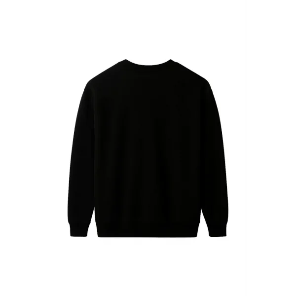 Ön Üç İplik Biskilet Yaka Sweatshirt- Siyah