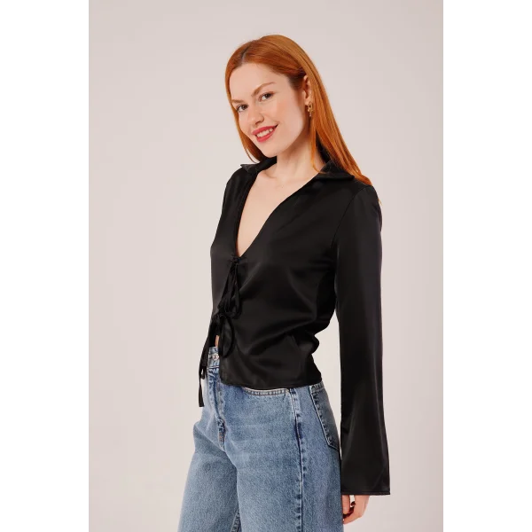 Önden Bağlama Detaylı aten iyah Bluz