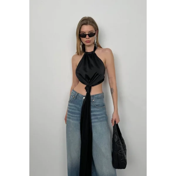 Önden Bağlamalı aten Bluz