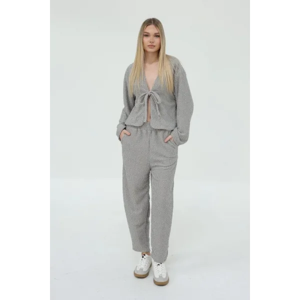 Önden Bağlamalı Takım  Gri