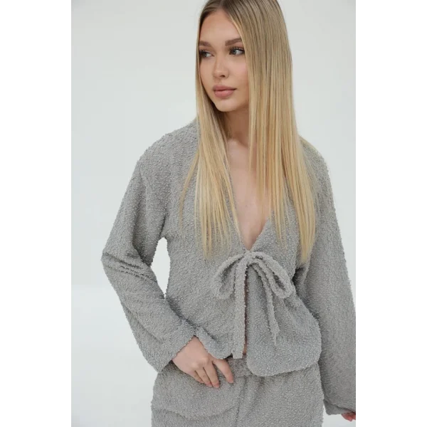 Önden Bağlamalı Takım  Gri