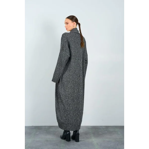 Önü Açık Şal Yaka Hırka  Siyah