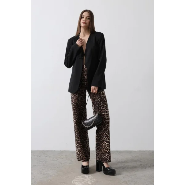 Önü Bağlamalı Blazer Ceket  iyah