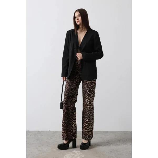 Önü Bağlamalı Blazer Ceket  iyah