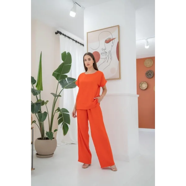 Oranj Thirt Ve Pantolon Takım