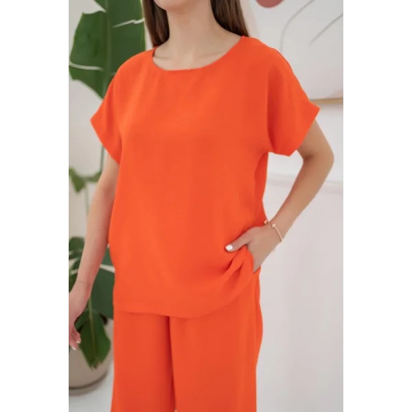 Oranj Thirt Ve Pantolon Takım