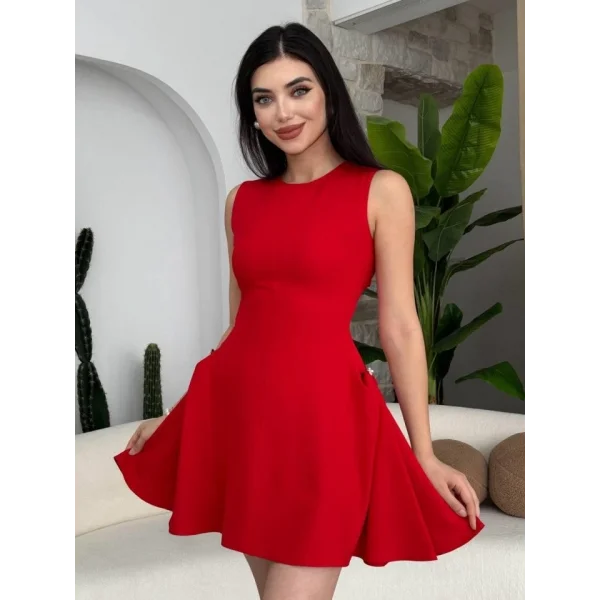 ore İnci Detaylı Elbise