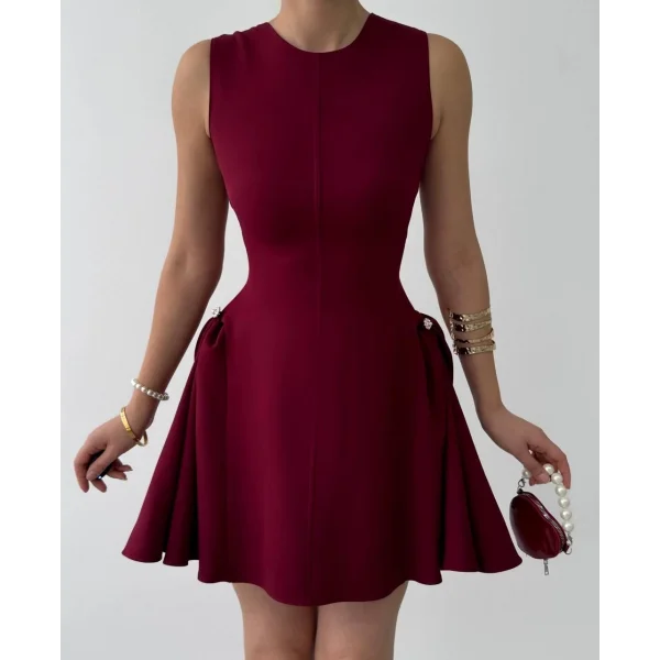 ore İnci Detaylı Elbise