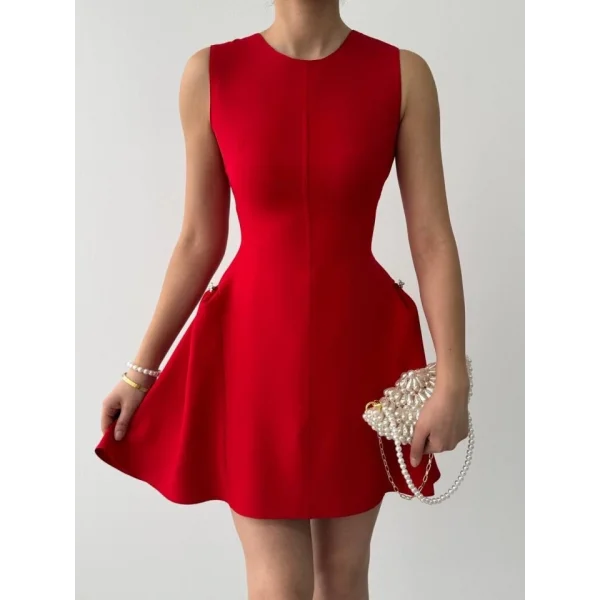 ore İnci Detaylı Elbise