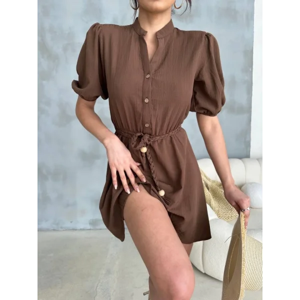 ÖRGÜ KEERİ ÖNDEN DÜĞEİ KIA EBİE  Kahverengi