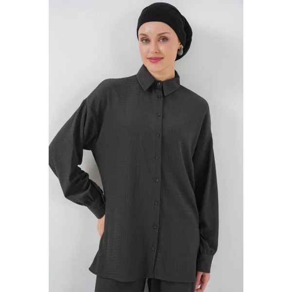 Örme Tesettür Alt Üst Takım 6711 - Antrasit