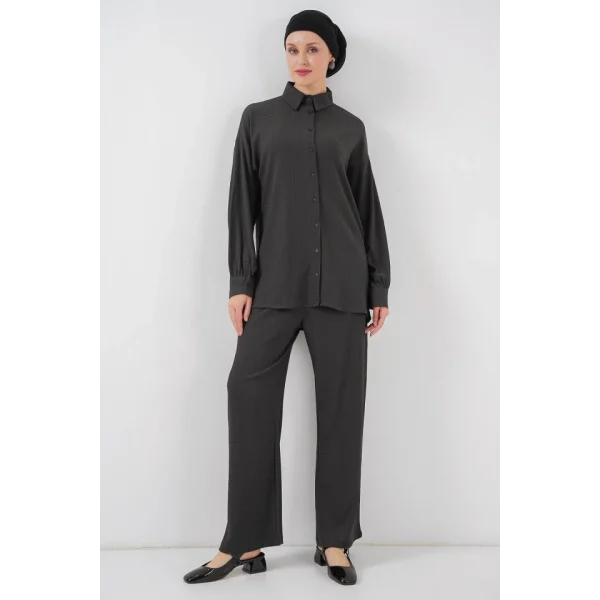 Örme Tesettür Alt Üst Takım 6711 - Antrasit