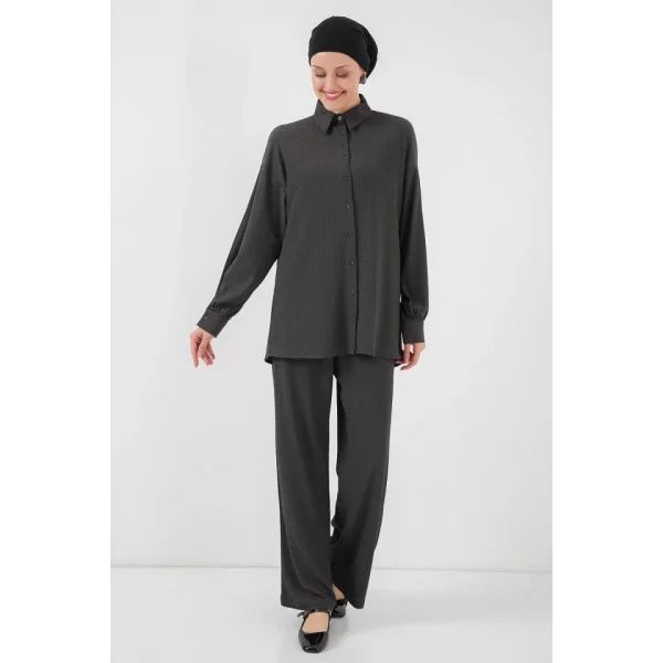 Örme Tesettür Alt Üst Takım 6711 - Antrasit
