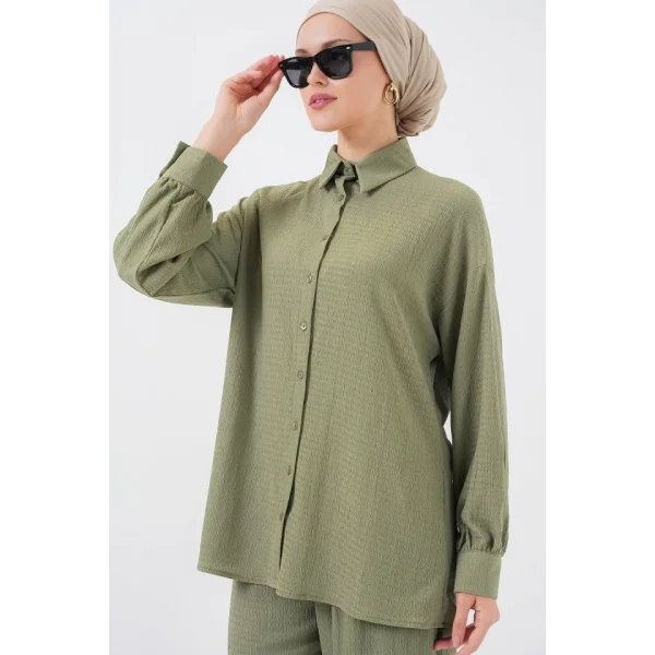 Örme Tesettür Alt Üst Takım 6711 - Çağla