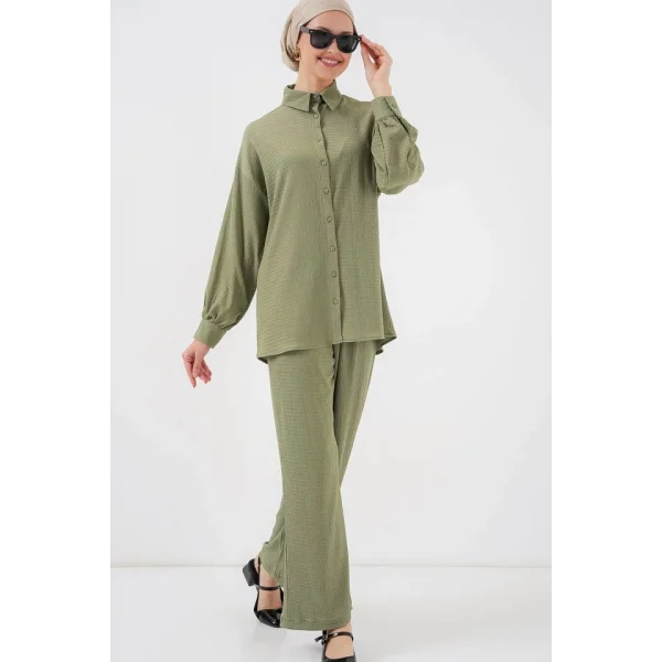 Örme Tesettür Alt Üst Takım 6711 - Çağla