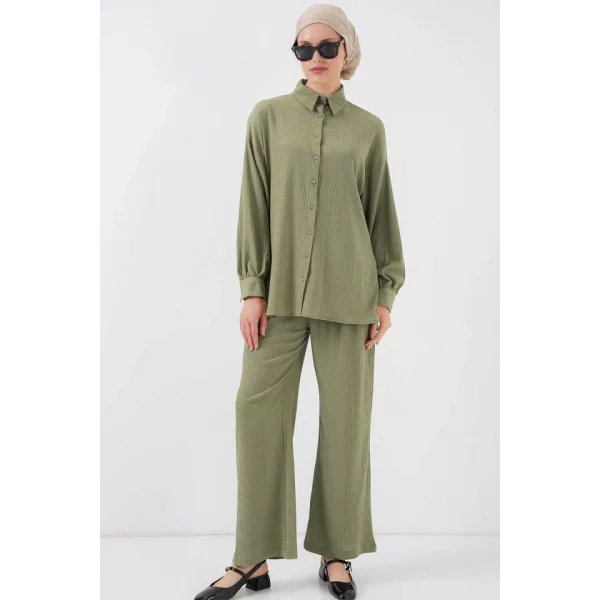 Örme Tesettür Alt Üst Takım 6711 - Çağla