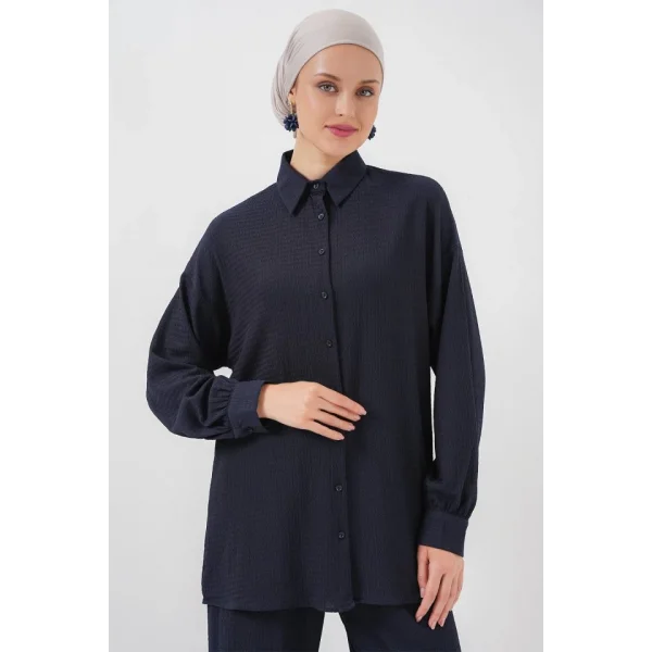 Örme Tesettür Alt Üst Takım 6711 - Lacivert