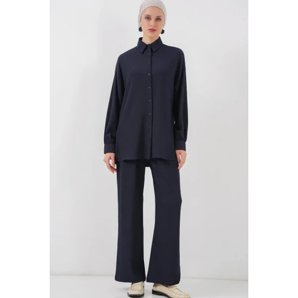 Örme Tesettür Alt Üst Takım 6711 - Lacivert