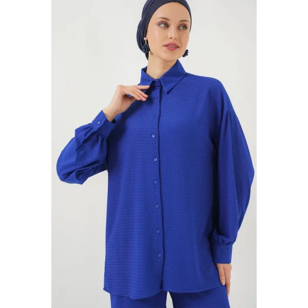 Örme Tesettür Alt Üst Takım 6711 - Saks