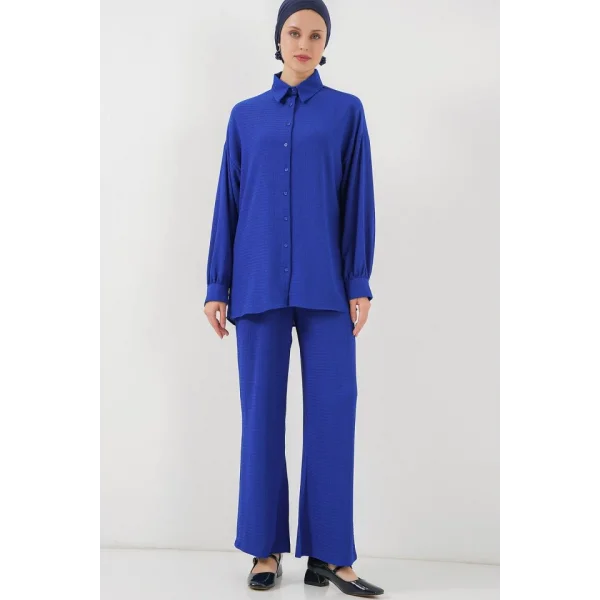 Örme Tesettür Alt Üst Takım 6711 - Saks