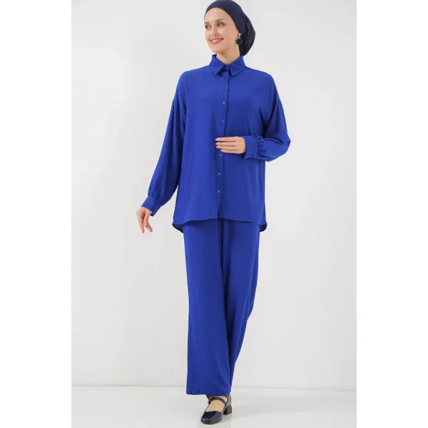 Örme Tesettür Alt Üst Takım 6711 - Saks