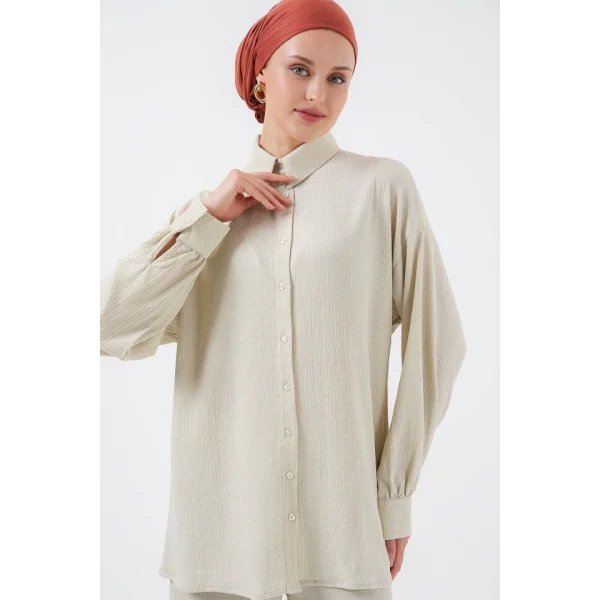 Örme Tesettür Alt Üst Takım 6711 - Taş