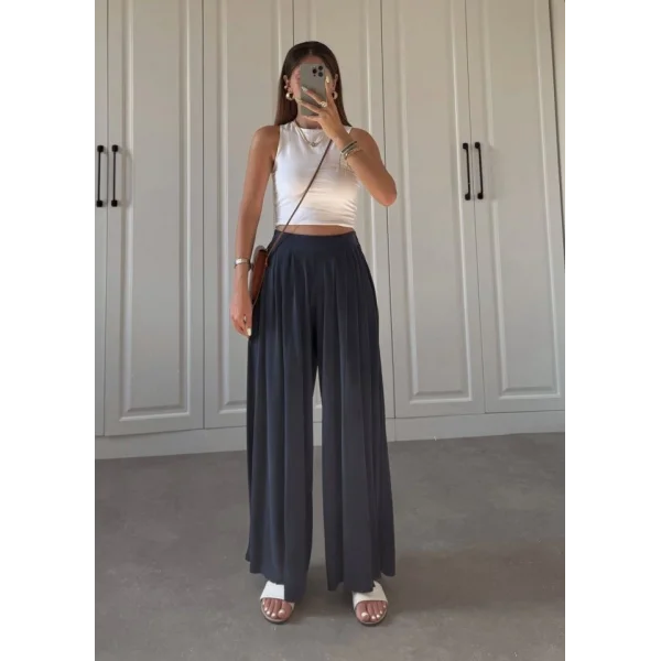 Osy Modal Yumuşak Dokulu Kumaş Boru Paça Salaş Eşofman - Antrasit