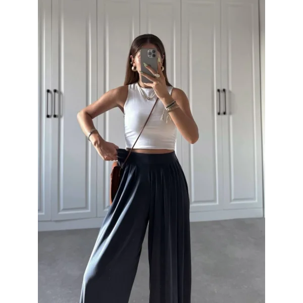 Osy Modal Yumuşak Dokulu Kumaş Boru Paça Salaş Eşofman - Antrasit