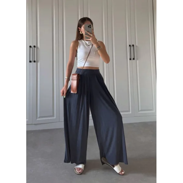 Osy Modal Yumuşak Dokulu Kumaş Boru Paça Salaş Eşofman - Antrasit