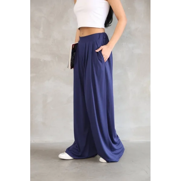 Osy odal Yumuşak Dokulu Kumaş Boru Paça alaş Eşofman  acivert