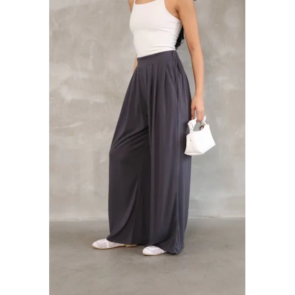 Osy odal Yumuşak Dokulu Kumaş Boru Paça alaş Eşofman  Antrasit