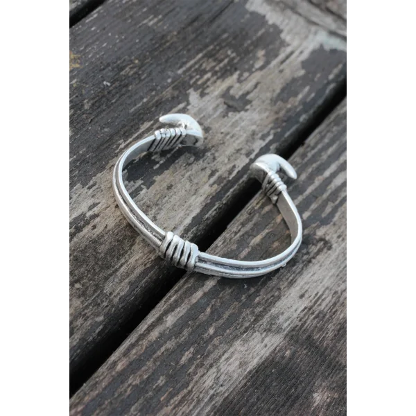 Otantik Metal Boynuz Figürlü Erkek Bileklik