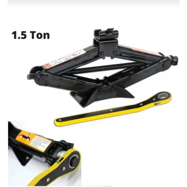 Oto Kriko Araç Kaldirma Krikosu 1,5 Ton Makas Tip Cırcırlı - Siyah