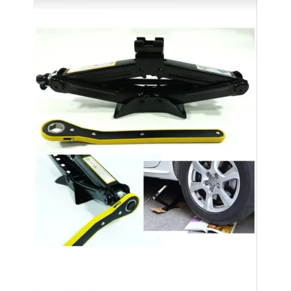 Oto Kriko Araç Kaldirma Krikosu 1,5 Ton Makas Tip Cırcırlı - Siyah