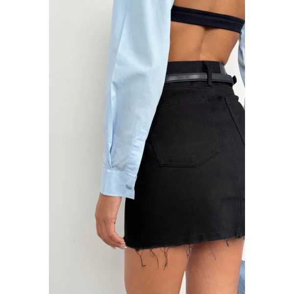 Oval Kesim Crop Gömlek