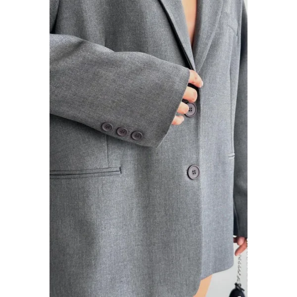 Oversize Ceket - Gri