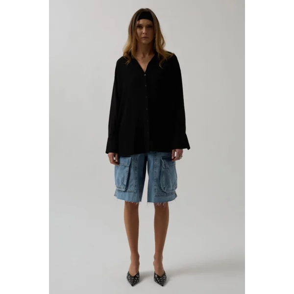 Oversize Keten Gömlek